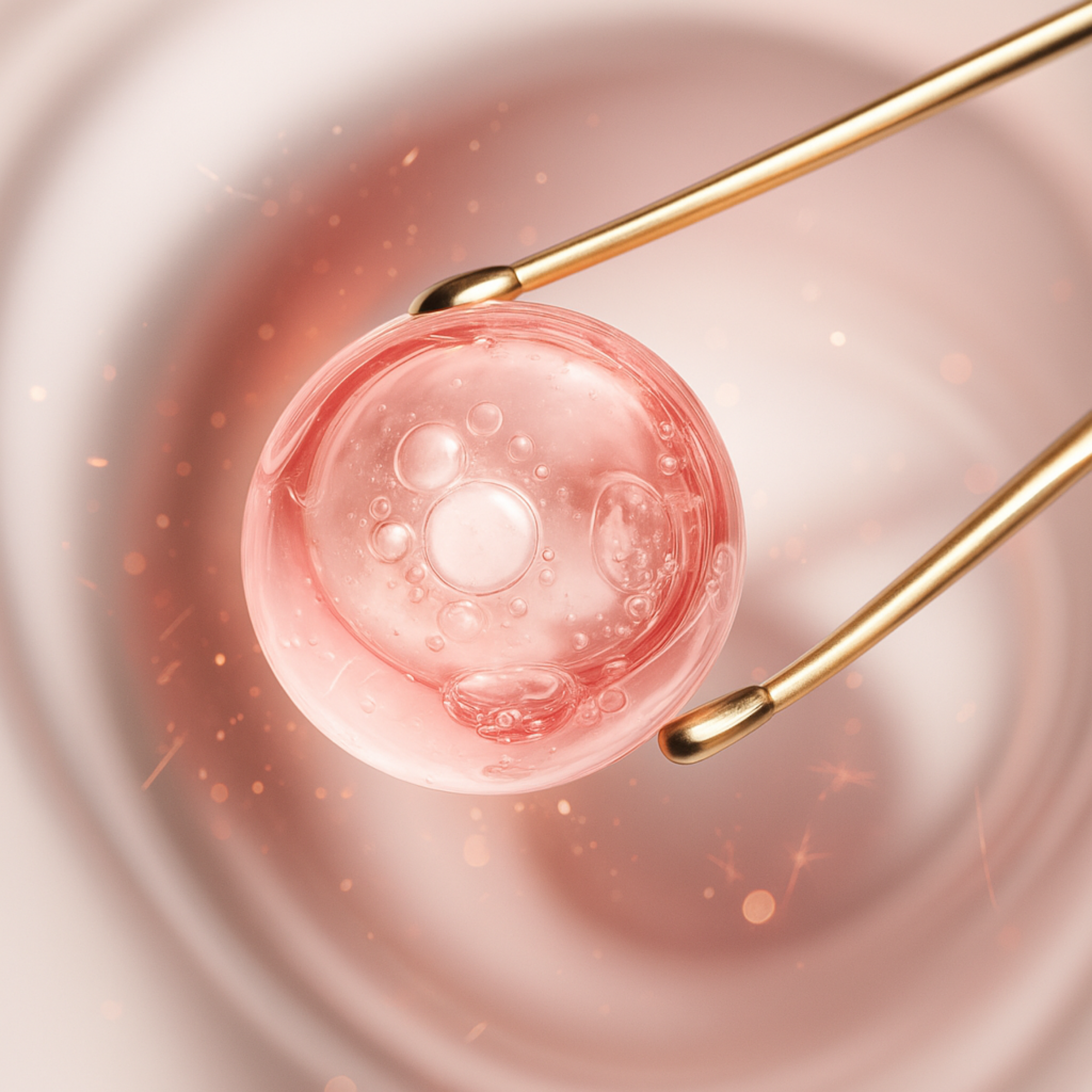 Close-up of a pink gel