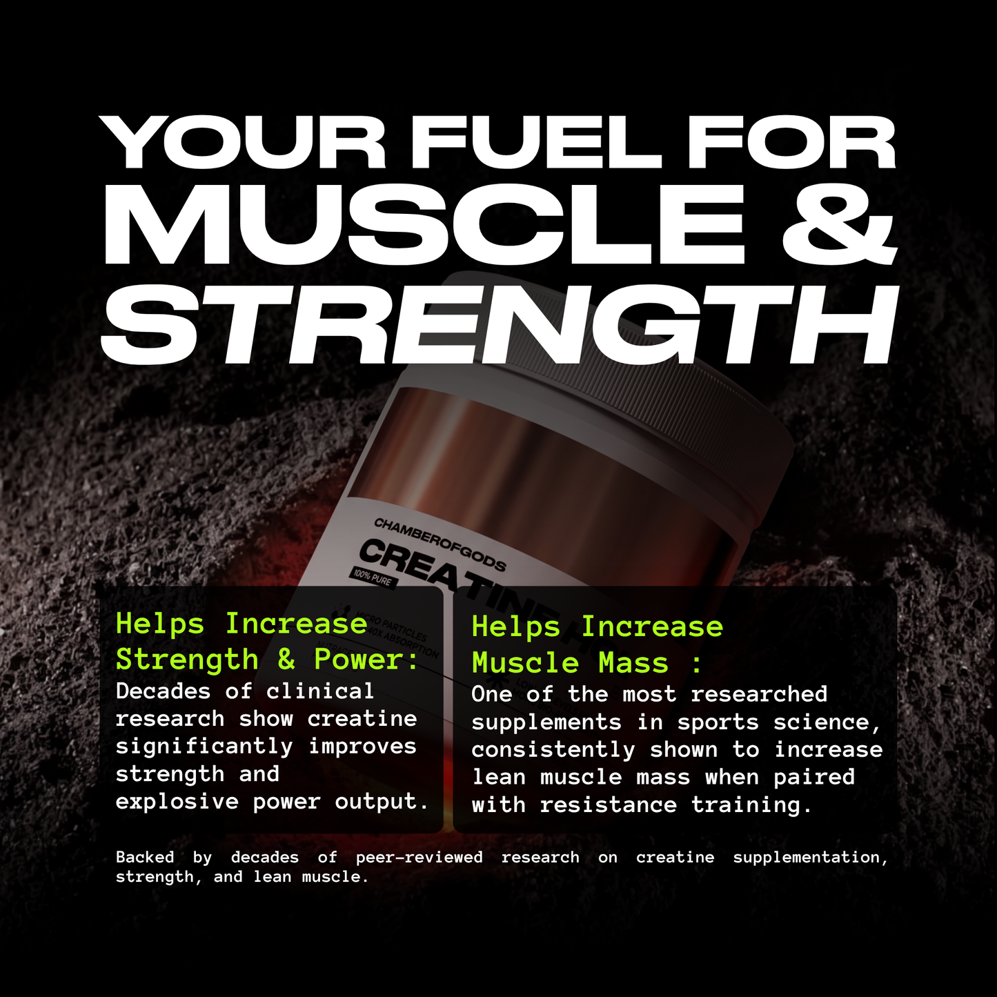 COG Creatine Hcl - Classic Float | Built Different (33 Servings)