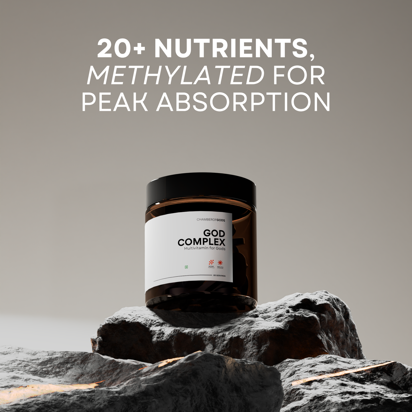 GodComplex Multivitamins Supplement - 60 Servings