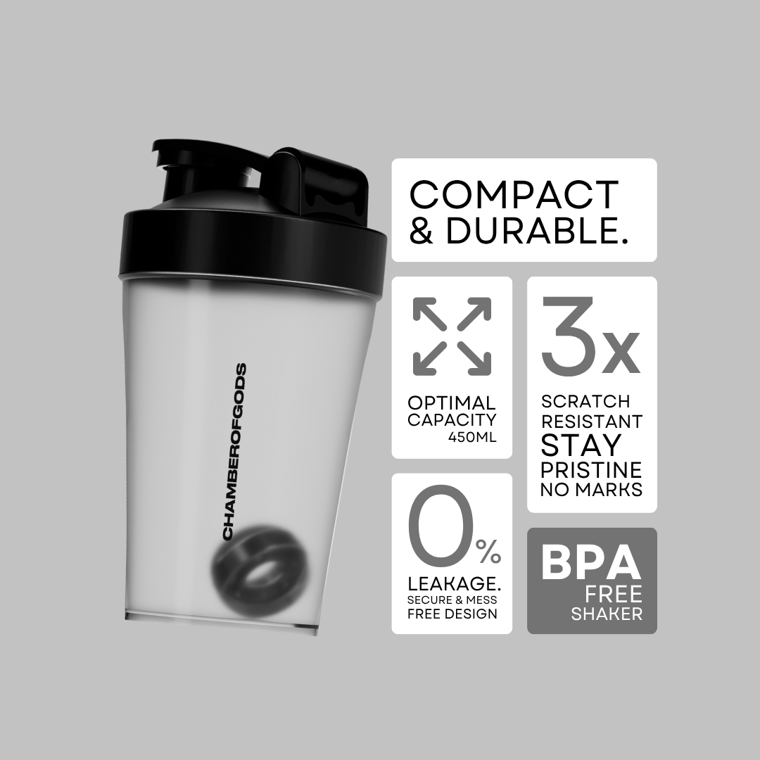Chamberofgods Core Shaker | Leakproof & Durable | Premium BPA-Free Gym Bottle