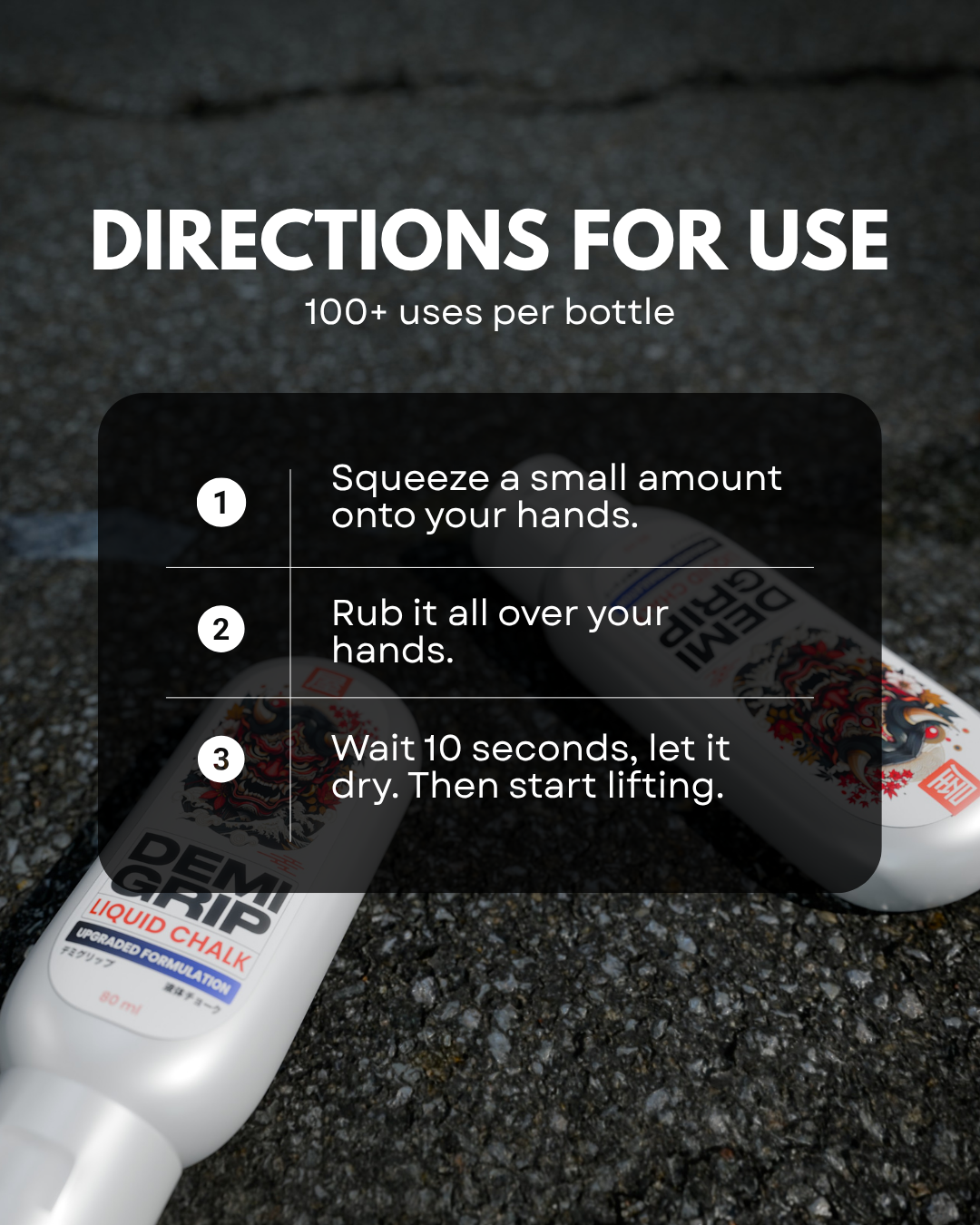 Demigrip Liquid Gym Chalk | 100+ uses