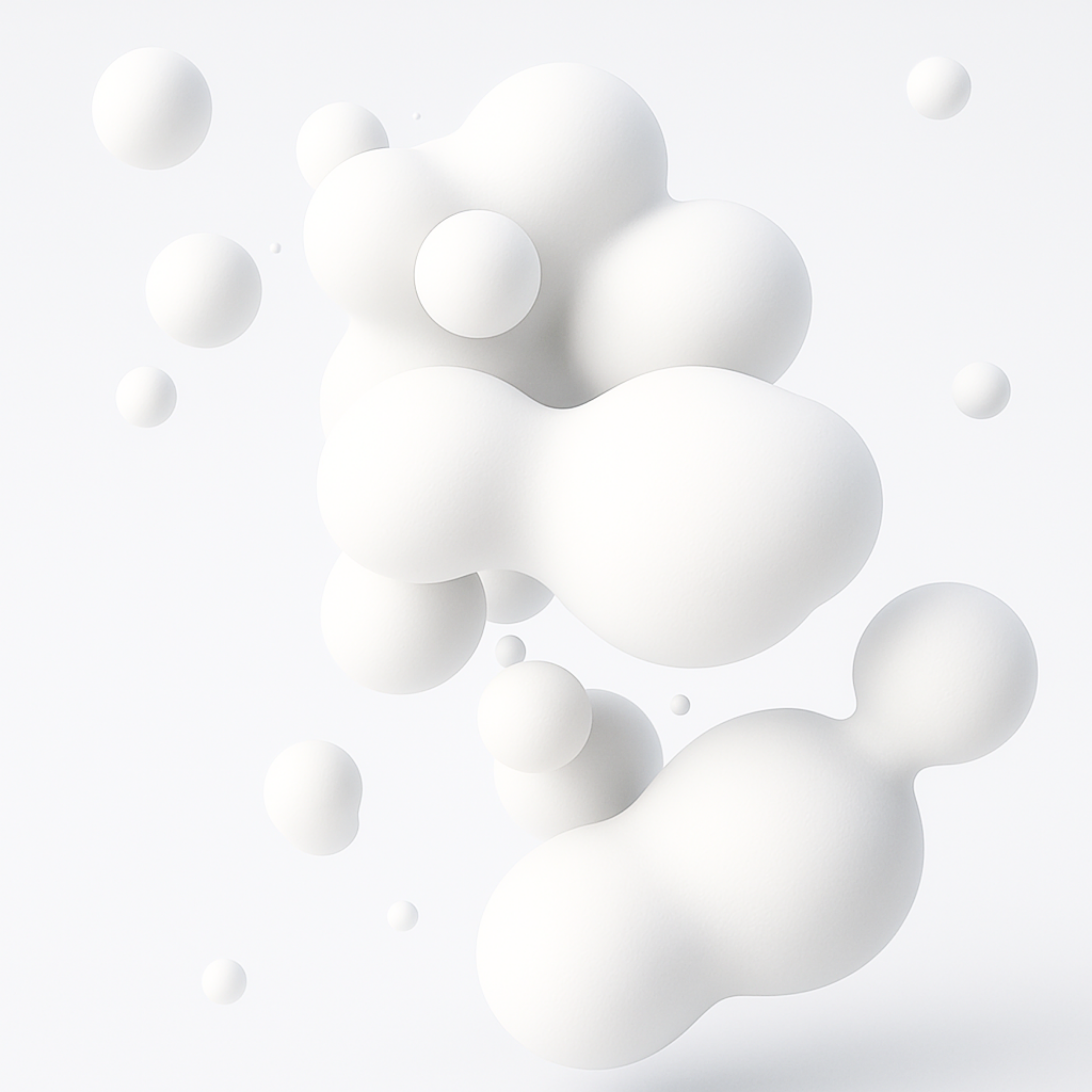 White abstract shapes