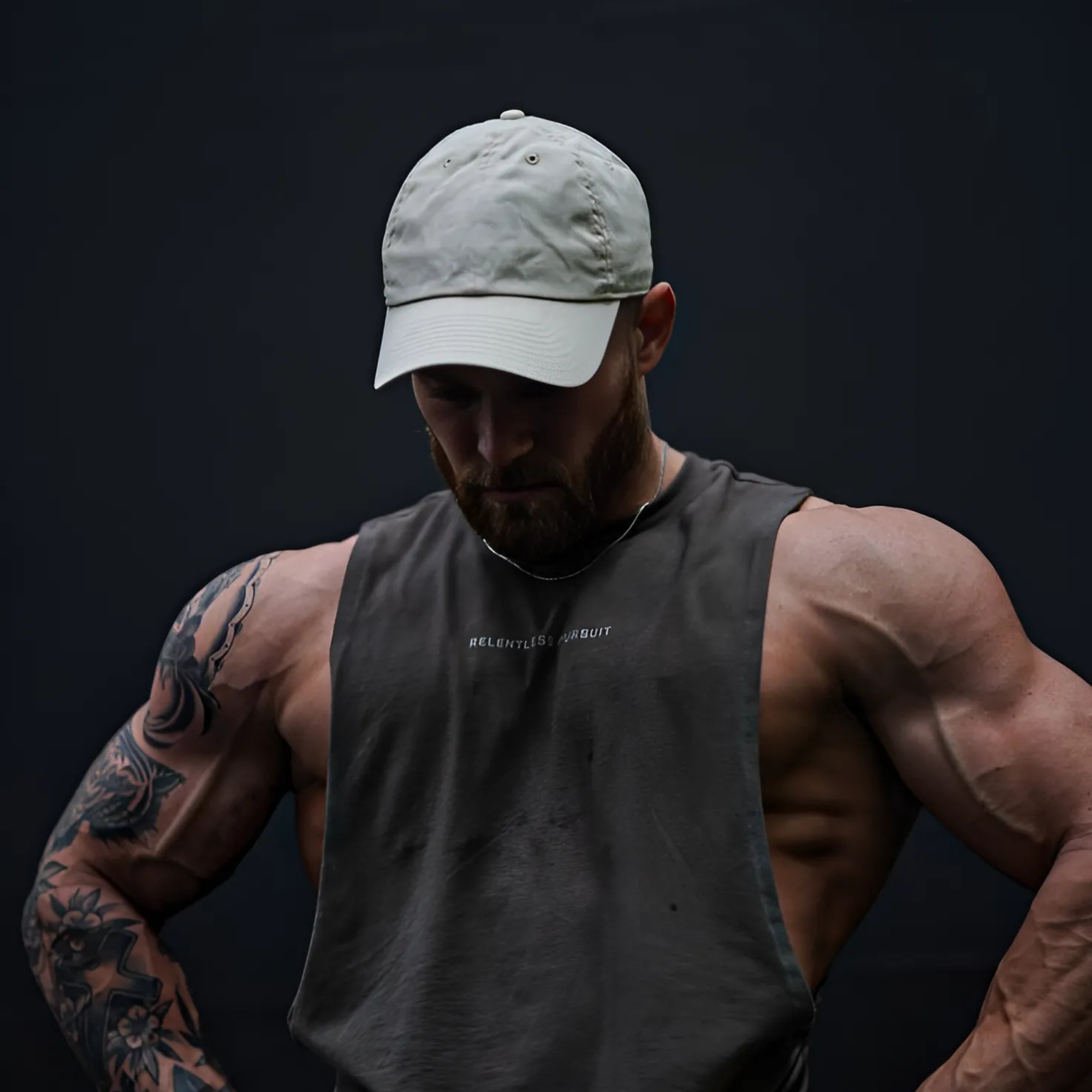 Muscular man wearing