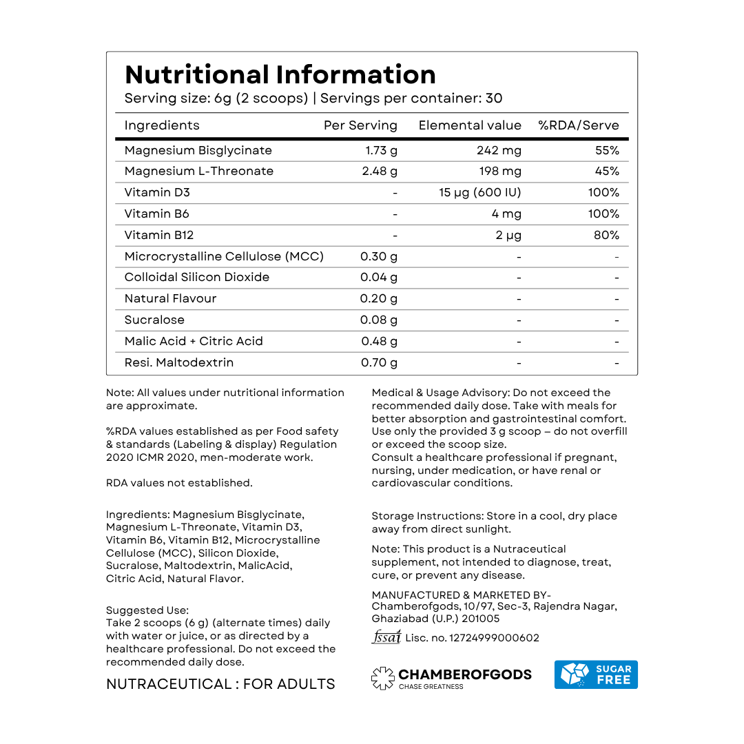 Hyper Absorbent Magnesium Complex | Citrus Infused | 30 Servings