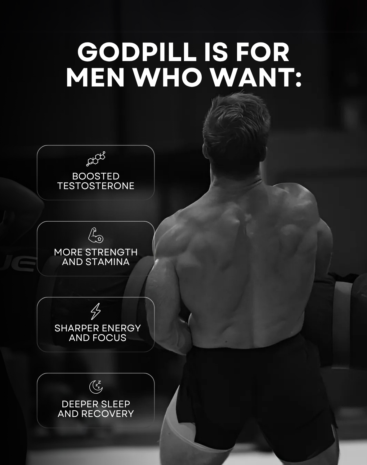 Godpill Testosterone Supplement for Men (30 servings)