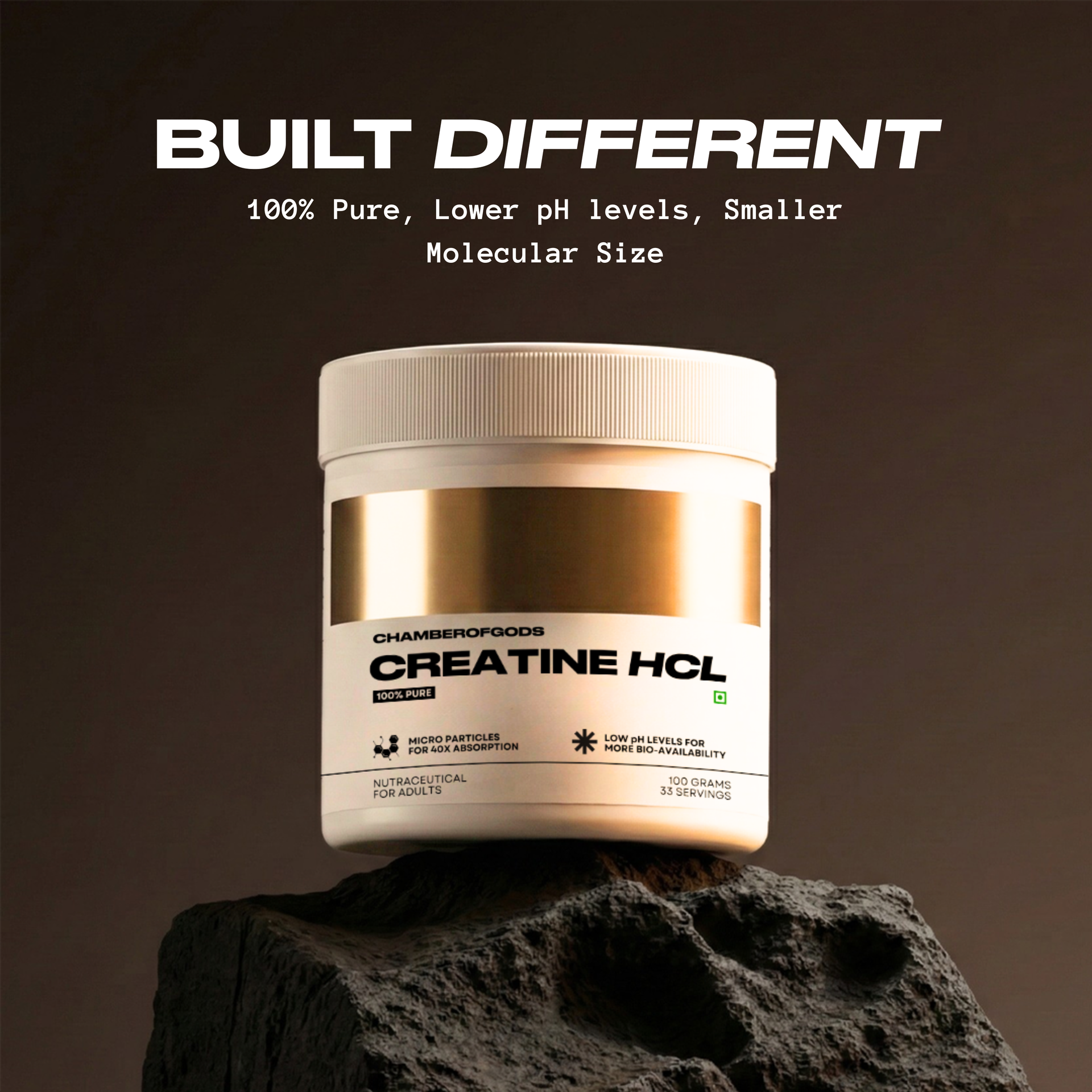 COG Creatine Hcl - 100% Pure | Built Different (33 Servings)