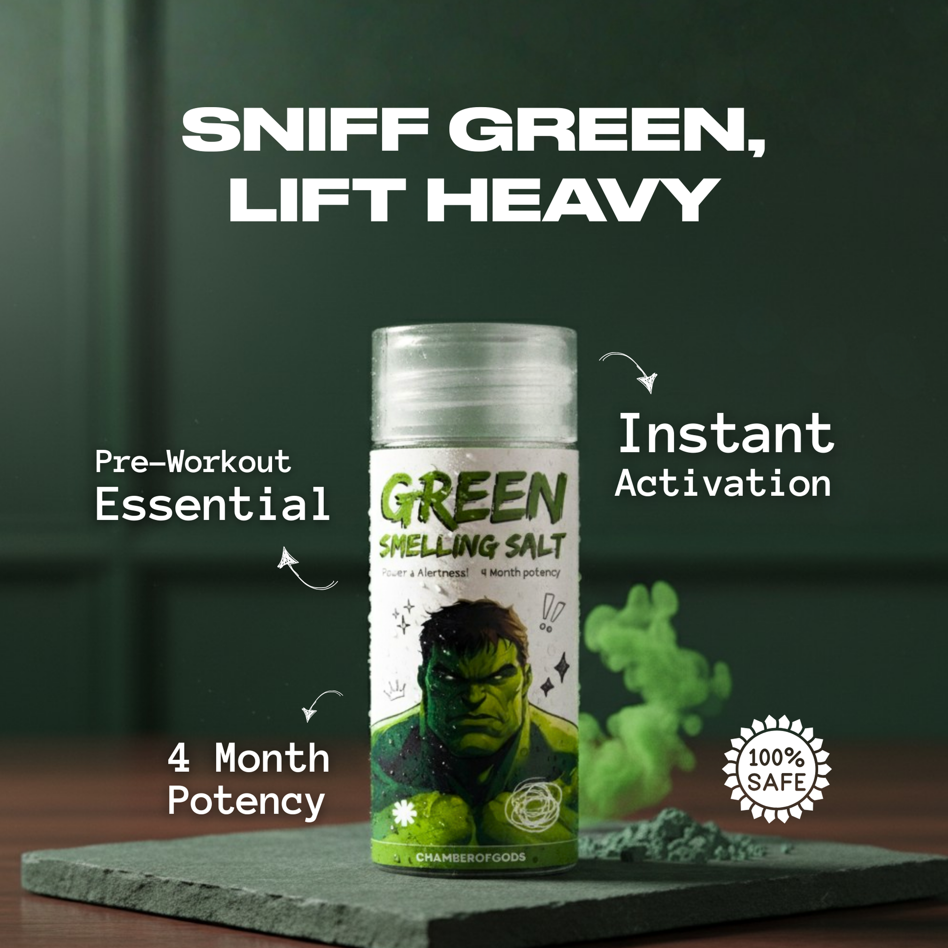 Green Smelling Salt | For Intermediate lifters (Limited Edition)
