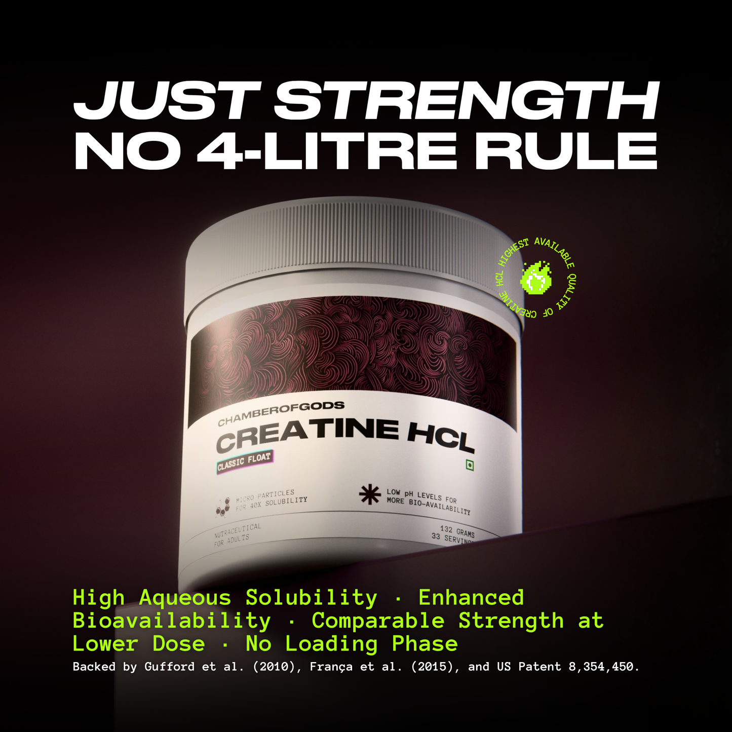 COG Creatine Hcl - Classic Float | Built Different (33 Servings)