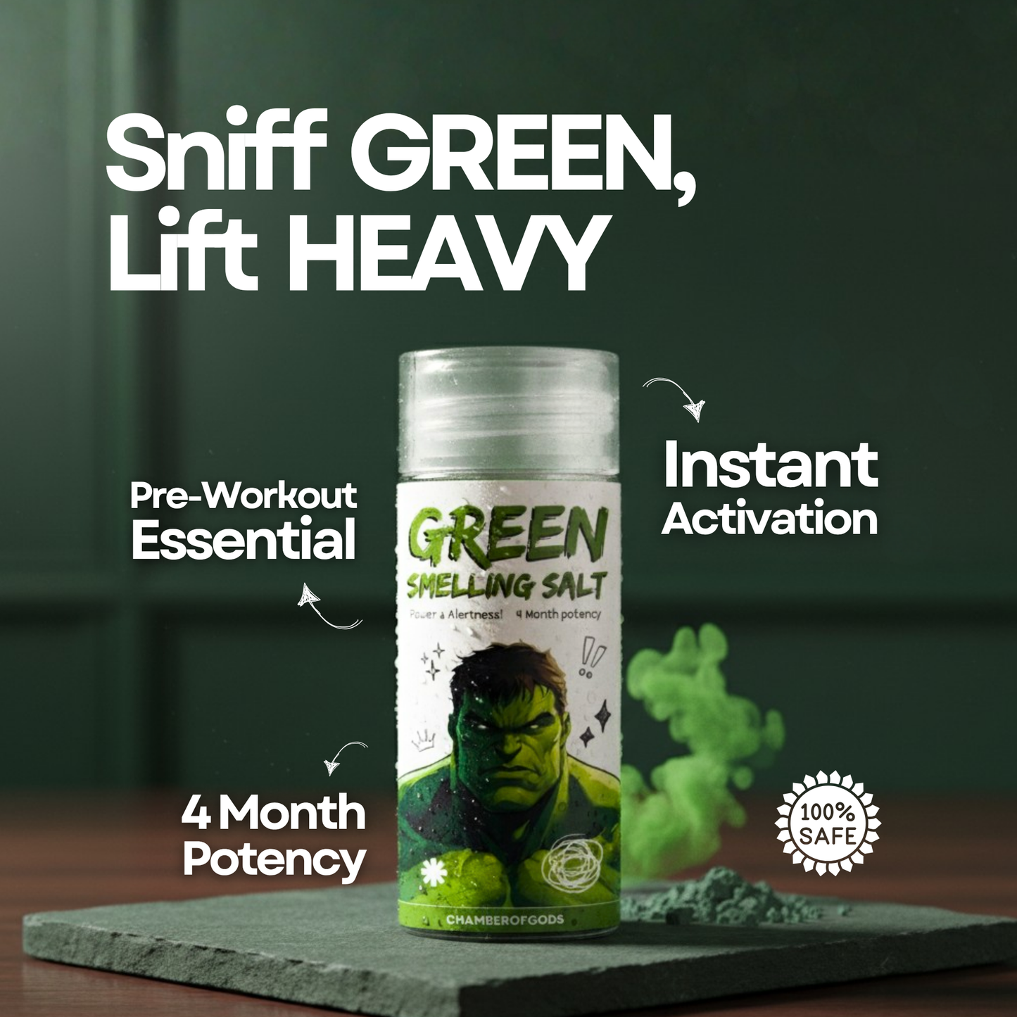 Green Smelling Salt | For Intermediate lifters (Limited Edition)