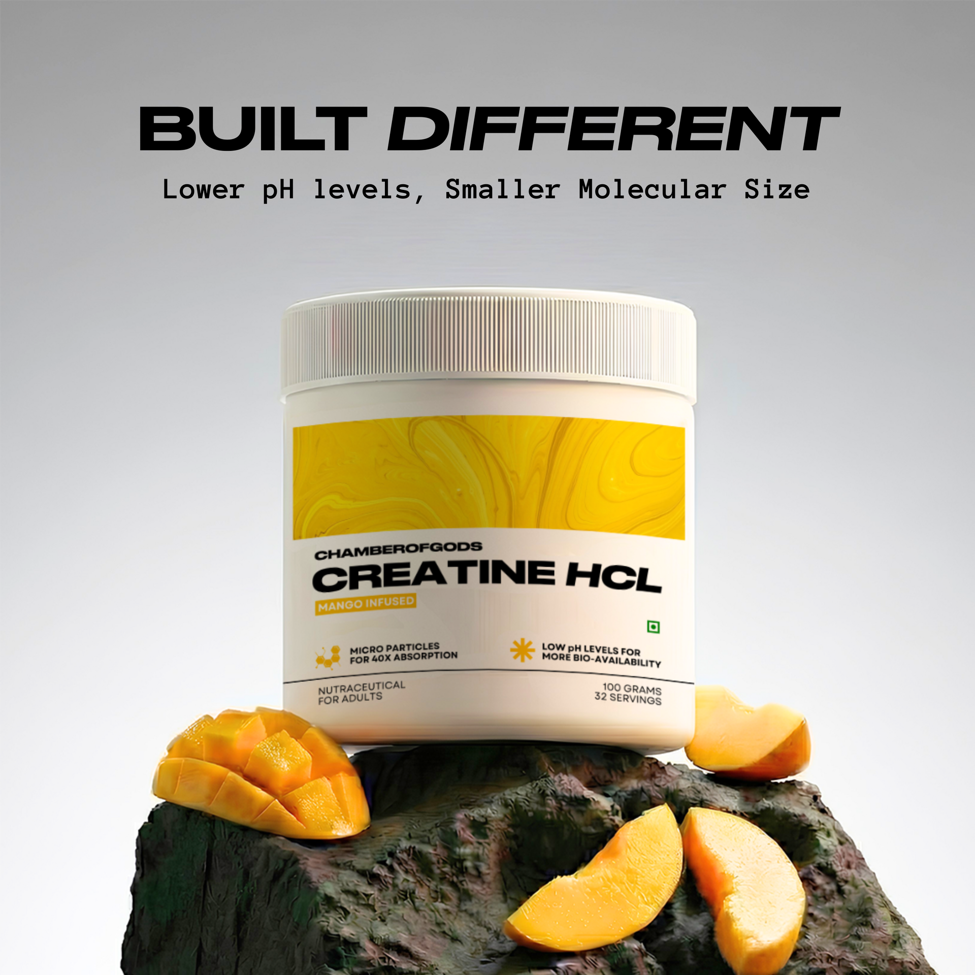 COG Creatine Hcl - Mango Infused | Built Different (33 Servings)