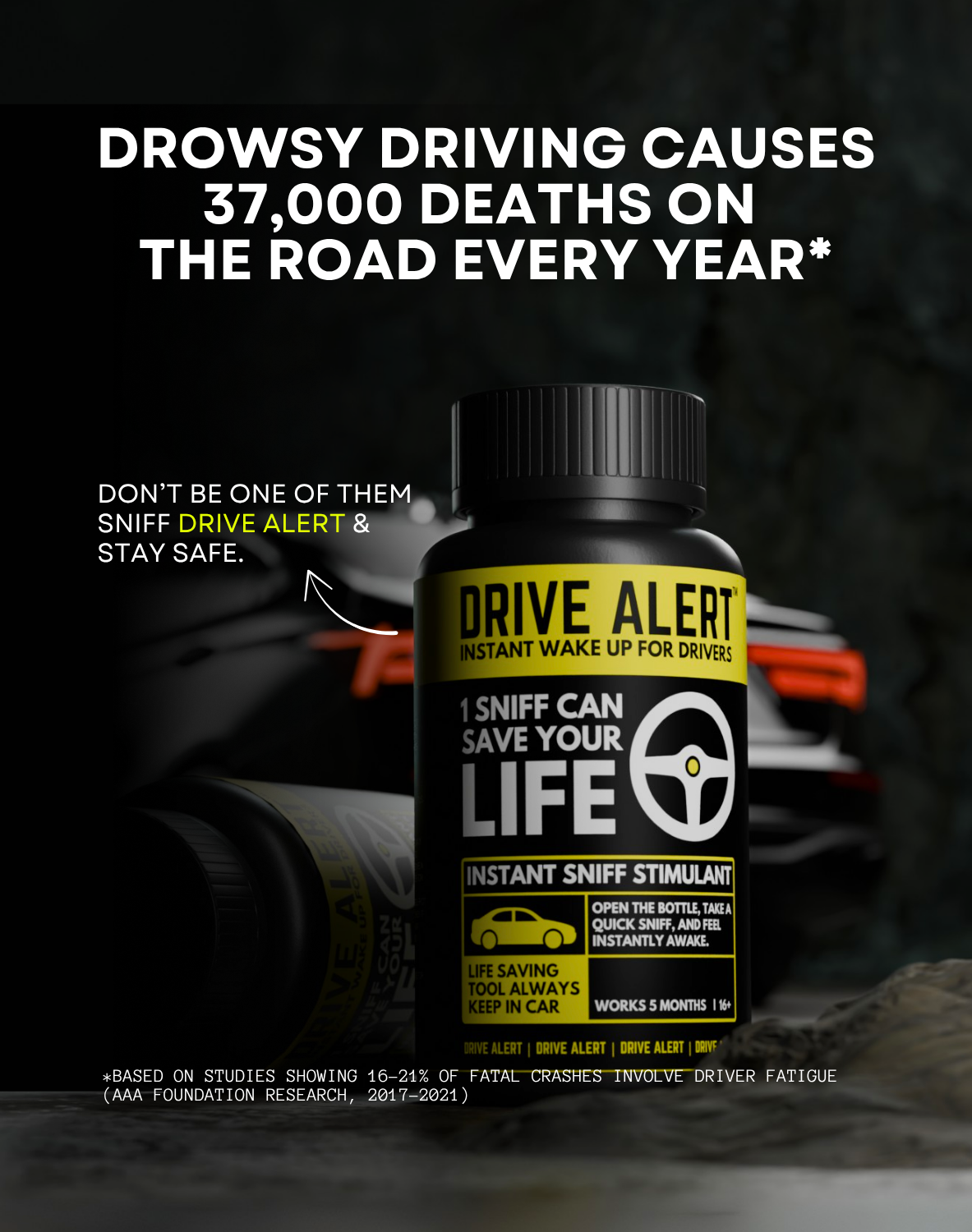 Drive Alert – for Drowsy Drivers | 5-Month Supply
