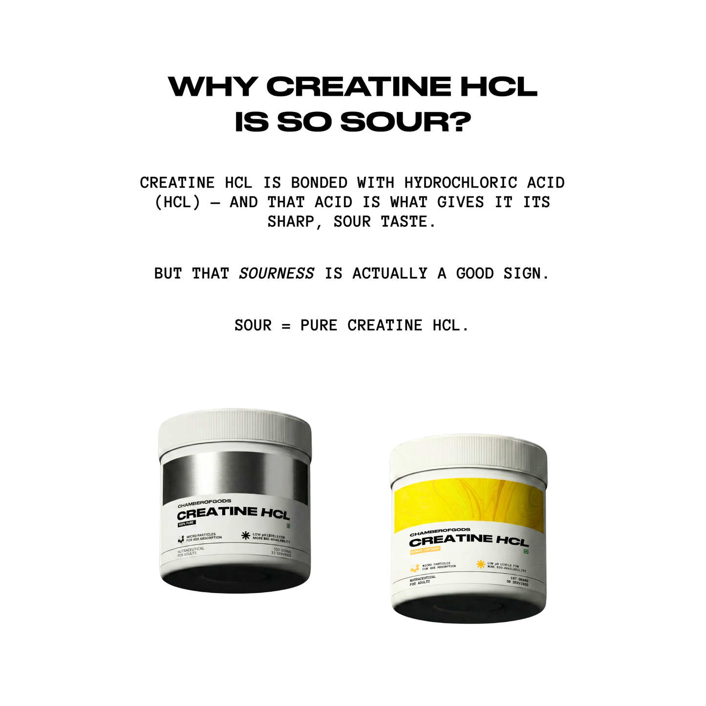 COG Creatine Hcl - 100% Pure | Built Different (90 Servings)