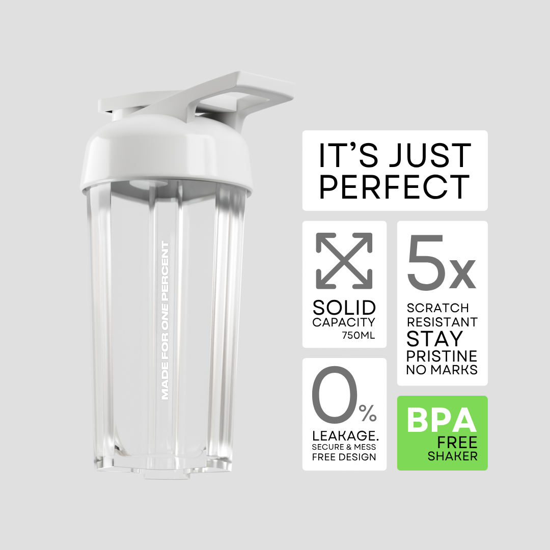Premium Shaker Bottle for Gym | White, 750ml