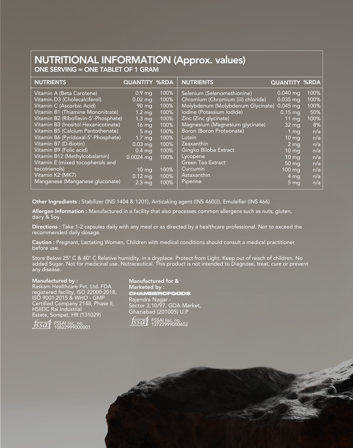 GodComplex multivitamins - 60 servings