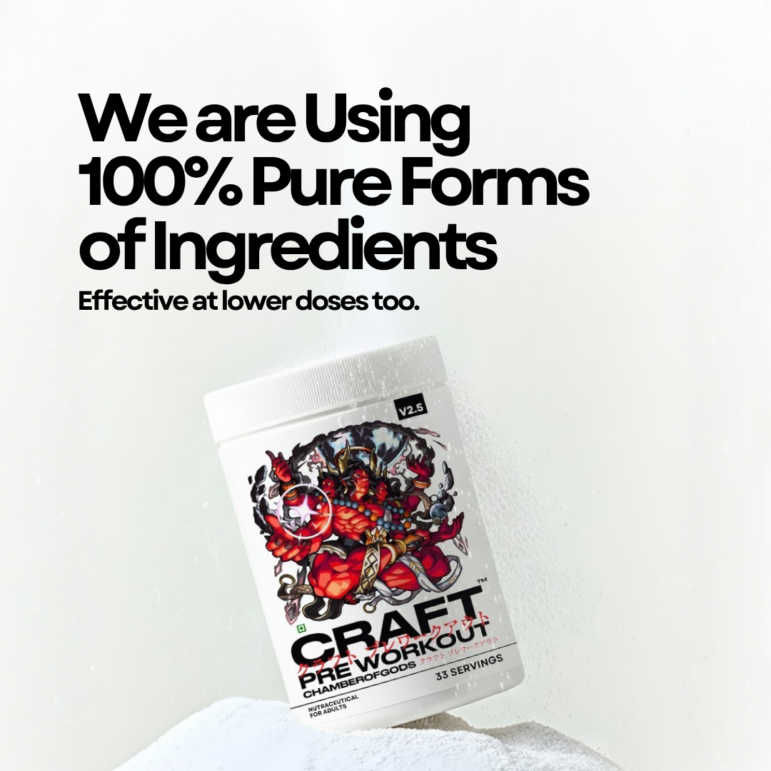 Craft Pre-workout (V2.5) | India's First Custom Made Supplement | Improved Formula